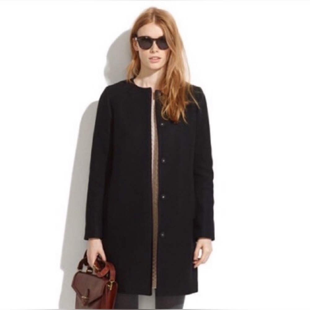 Grey Wool Madewell “Curator” coat in size S